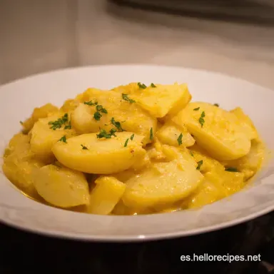 Patatas con Bacalao Receta F&aacute;cil Como la de la Abuela Tarjeta de receta