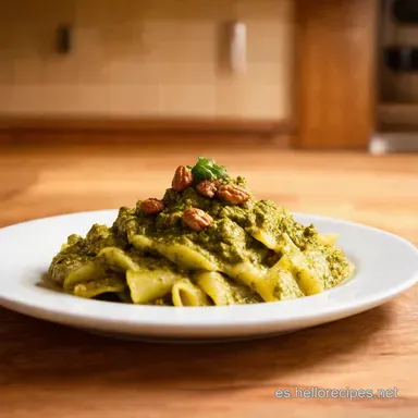 Pesto de Albahaca y Nueces Mi Secreto Mediterráneo Tarjeta de receta