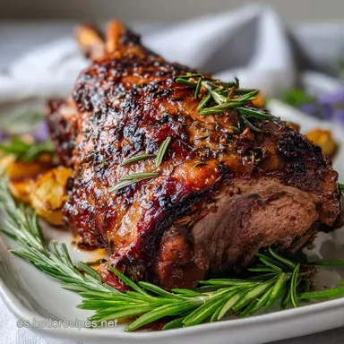 Pierna de Cordero al Horno con Patatas - Receta Jugosa Tarjeta de receta