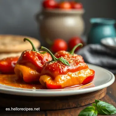 Pimientos Rellenos: Receta de la Abuela con Sabor Auténtico Tarjeta de receta