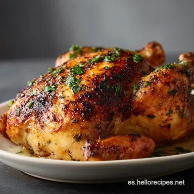 Plato de Comida Casera con Pollo Asado: Crispy Skin Tarjeta de receta