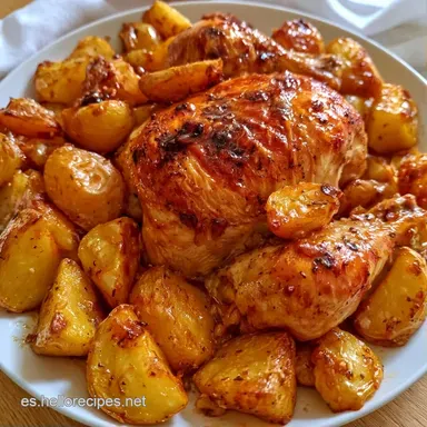 Pollo Al Horno para 4 Personas Tarjeta de receta