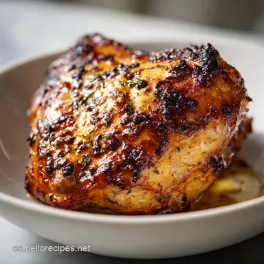 Pollo al Horno Jugoso y Crujiente para 4 Porciones Tarjeta de receta