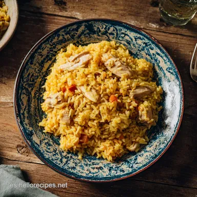Pollo con Arroz para 4 Raciones Tarjeta de receta