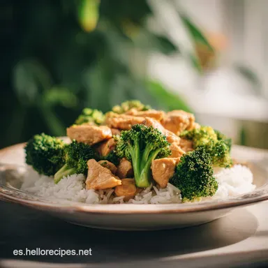 Salteado de Pollo y Br&oacute;coli en 20 Minutos Tarjeta de receta