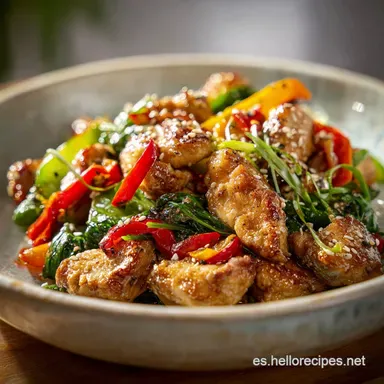 Receta de Pollo con Verduras F&aacute;ciles en 30 Minutos Tarjeta de receta