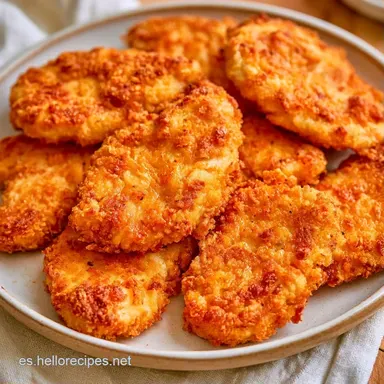 Pollo Empanado Crujiente en 30 Minutos Tarjeta de receta