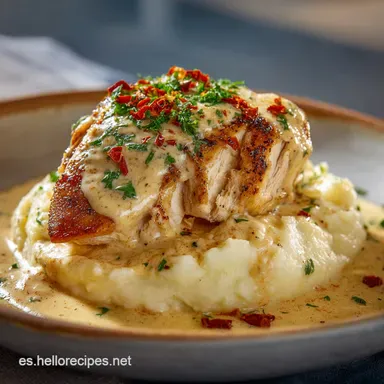 POLLO EN SALSA DE QUESO CREMA Cremoso: Cena r&aacute;pida en solo 35 min. Tarjeta de receta