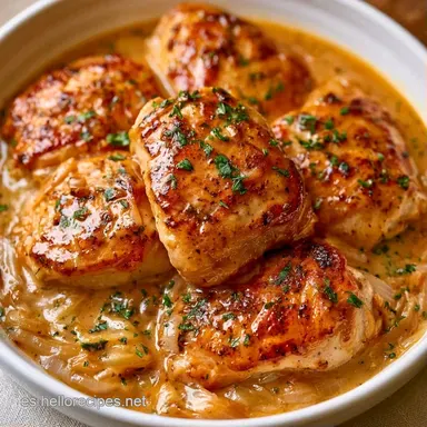 Pollo En Salsa con Vino Blanco Tarjeta de receta