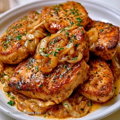 Pollo Encebollado para 4 Personas Tarjeta de receta