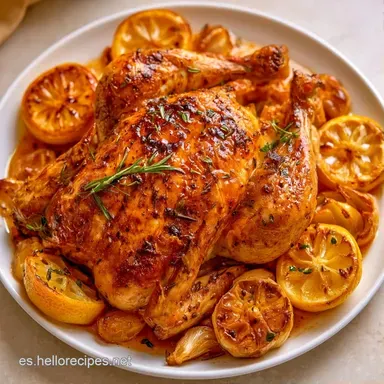 Pollo Entero Al Horno con Limón Tarjeta de receta