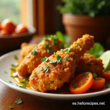 Pollo Frito a la Naranja Receta Crujiente con Sabor Tarjeta de receta