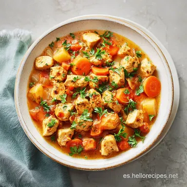 Receta de Comida Casera con Pollo: Salsa Aterciopelada para 4 Raciones Tarjeta de receta