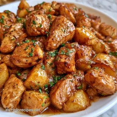 Pollo Guisado con Patatas para 4 Personas Tarjeta de receta
