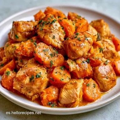 Pollo Guisado Con Verduras para 4 Tarjeta de receta