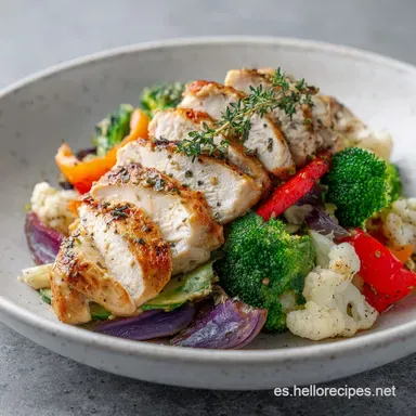 Comida sin Carbohidratos con Pollo en 25 Min Tarjeta de receta