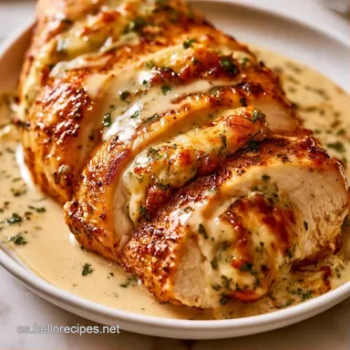 Pollo Relleno En Salsa Para 6 Personas Tarjeta de receta