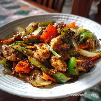 Comida F&aacute;cil y Rica con Pollo y Verduras en 30 Min Tarjeta de receta