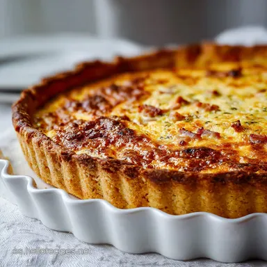 Quiche Lorraine: Receta Francesa para 10 Raciones Tarjeta de receta