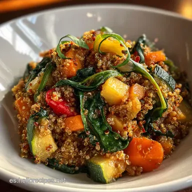Receta de Quinoa con Verduras F&aacute;cil R&aacute;pida en 30 Minutos Tarjeta de receta