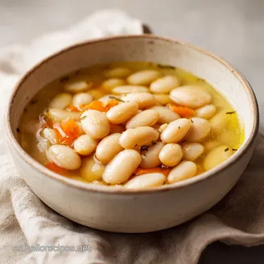 Receta Alubias Blancas con Chorizo para 4 Raciones Tarjeta de receta