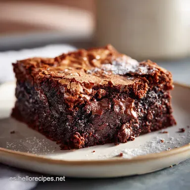 Receta Brownie Chocolate: Centro Denso, 35 Min Tarjeta de receta