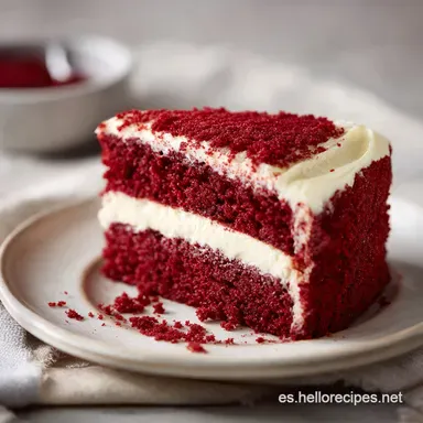 Receta Tarta Red Velvet Original con Suero de Leche Tarjeta de receta