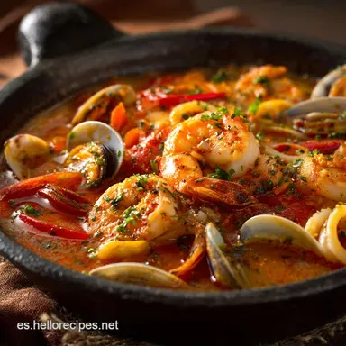 Zarzuela de Mariscos: Receta Aut&eacute;ntica y F&aacute;cil de Hacer Tarjeta de receta