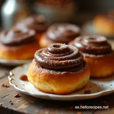 Cinnamon Rolls de Chocolate con Mi Secreto Mejor Guardado Tarjeta de receta