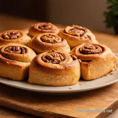 Cinnamon Rolls con Pecanas Receta Casera con Sabor de Abuela Tarjeta de receta