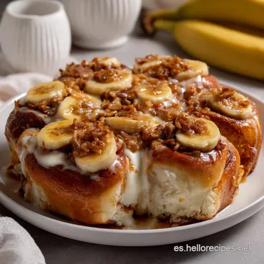 Rollos de Canela Pl&aacute;tano: Suaves y Esponjosos con Pl&aacute;tano Tarjeta de receta