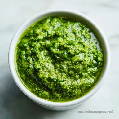 Salsa Pesto Receta Italiana en 10 Minutos Tarjeta de receta