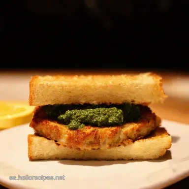 Sandwich de Milanesa con Chimichurri Receta Argentina TOP Tarjeta de receta