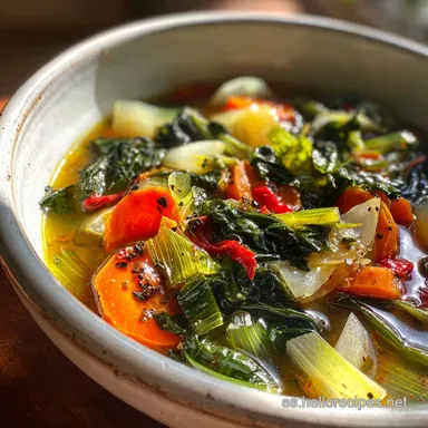 Sopa de verduras casera lista en 30 minutos Tarjeta de receta