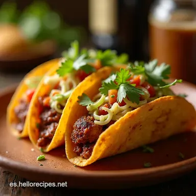 Tacos de Suadero Jugosos Receta Confitada Aut&eacute;ntica Tarjeta de receta