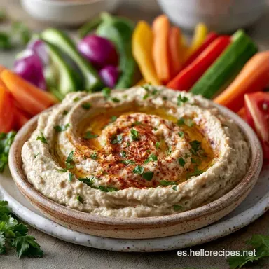 Tabla Vegetariana Baba Ghanoush para 6 Tarjeta de receta