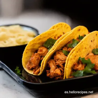 Tacos de Pollo Caseros en 30 Minutos &Aacute;ndale Tarjeta de receta