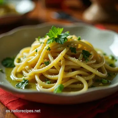 Tallarines con Salsa Verde El Secreto de mi Abuela Tarjeta de receta