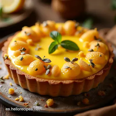 Tarta Bordado Floral Almendra y Lim&oacute;n de Ensue&ntilde;o Tarjeta de receta