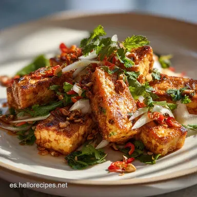 Tofu Preparado Pan-Seared Listo en 30 Minutos Tarjeta de receta