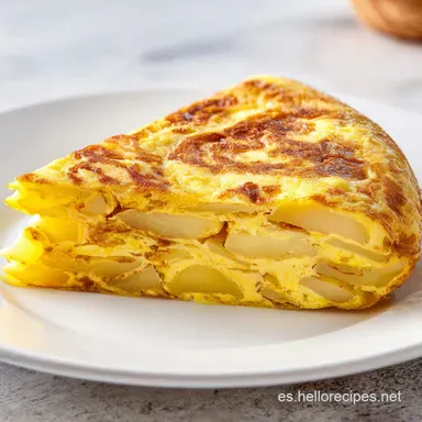 Tortilla De Patata para 4 Personas Tarjeta de receta