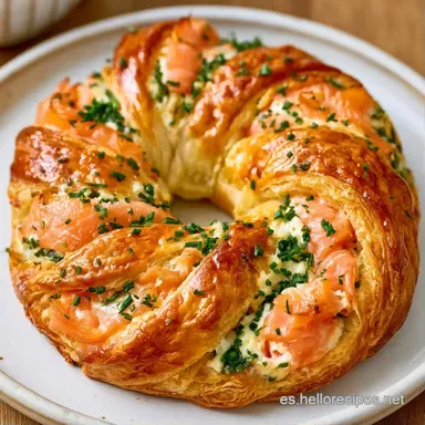 Trenza Salmón Queso para 4 Personas Tarjeta de receta