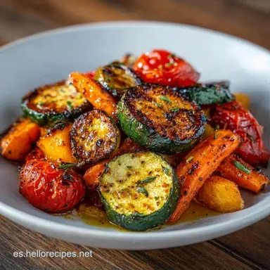 Verduras Al Horno para 4 Personas Tarjeta de receta