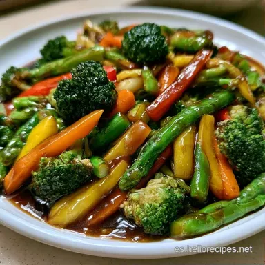 Verduras Salteadas Teriyaki en 25 Minutos Tarjeta de receta