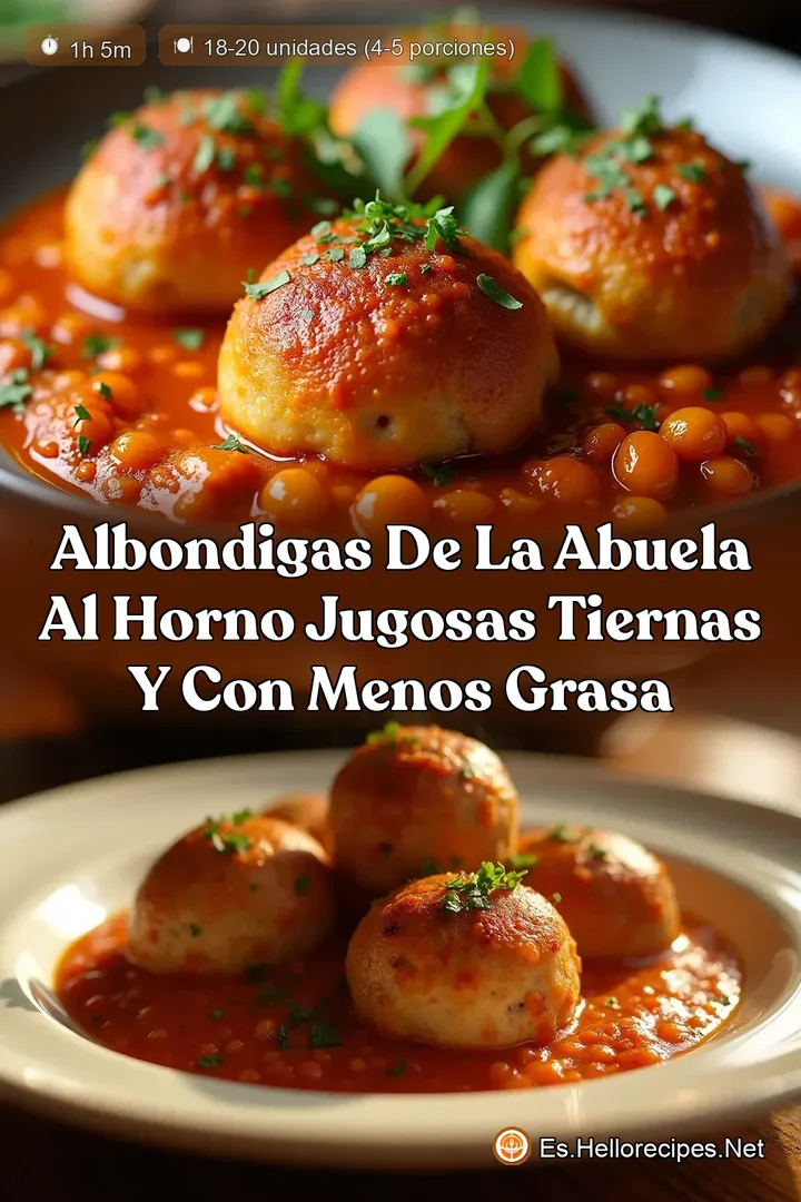 Albondigas de la Abuela al Horno Jugosas Tiernas y con Menos Grasa