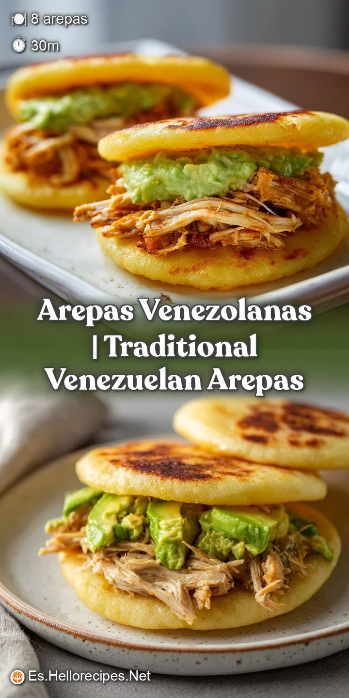 Primer plano de una arepa abierta revelando un relleno cremoso y humeante, con una corteza exterior tostada y crocante.