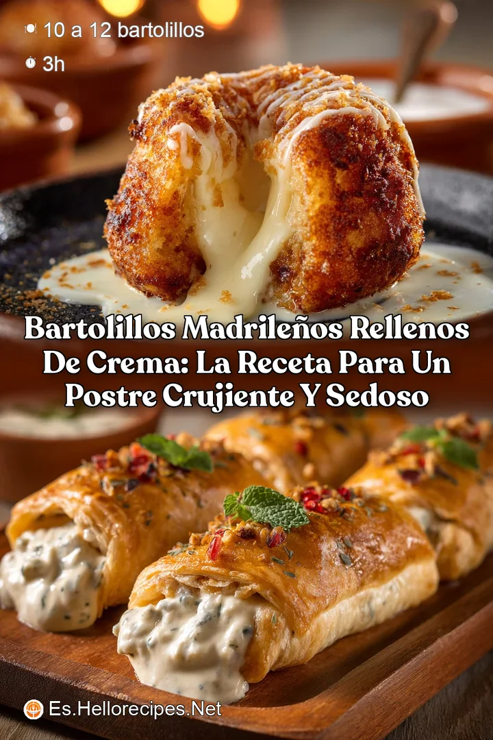 Bartolillos madrile&ntilde;os rellenos de crema: La receta para un postre crujiente y sedoso