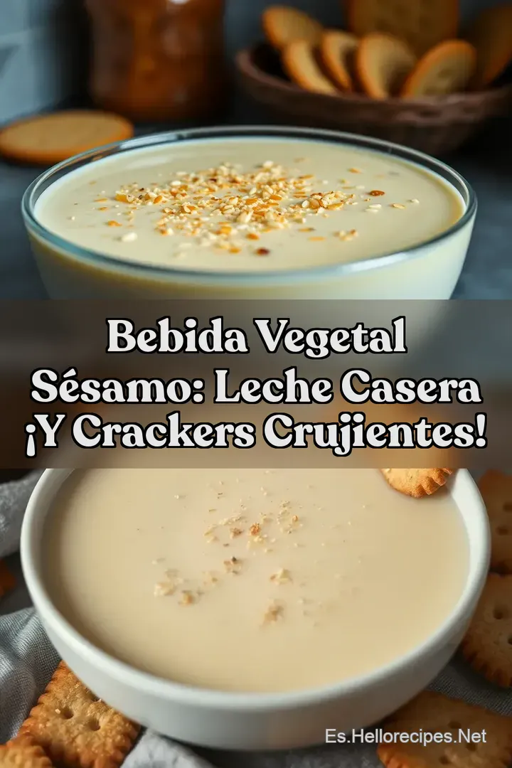 Bebida Vegetal S&eacute;samo: Leche Casera &iexcl;y Crackers Crujientes!