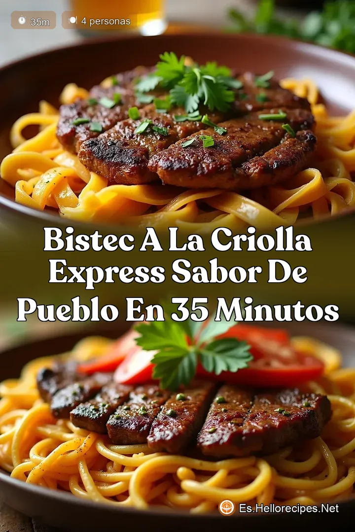 Bistec a la Criolla Express Sabor de Pueblo en 35 Minutos