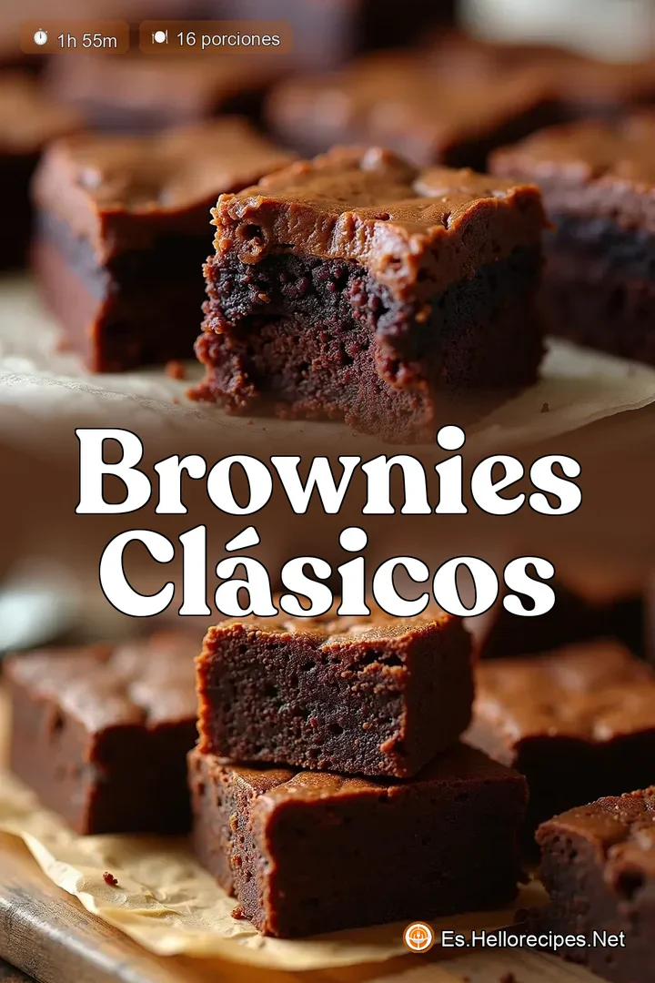 Receta de Brownies Cl&aacute;sicos Corteza Crujiente y Centro de Fudge - ES Hello Recipes